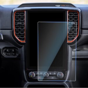 Protector de pantalla CDEFG compatible con Ford Ranger 2023 2024 2025, vidrio templado de 12″ SYNC 4, GPS 9H antirrayaduras
