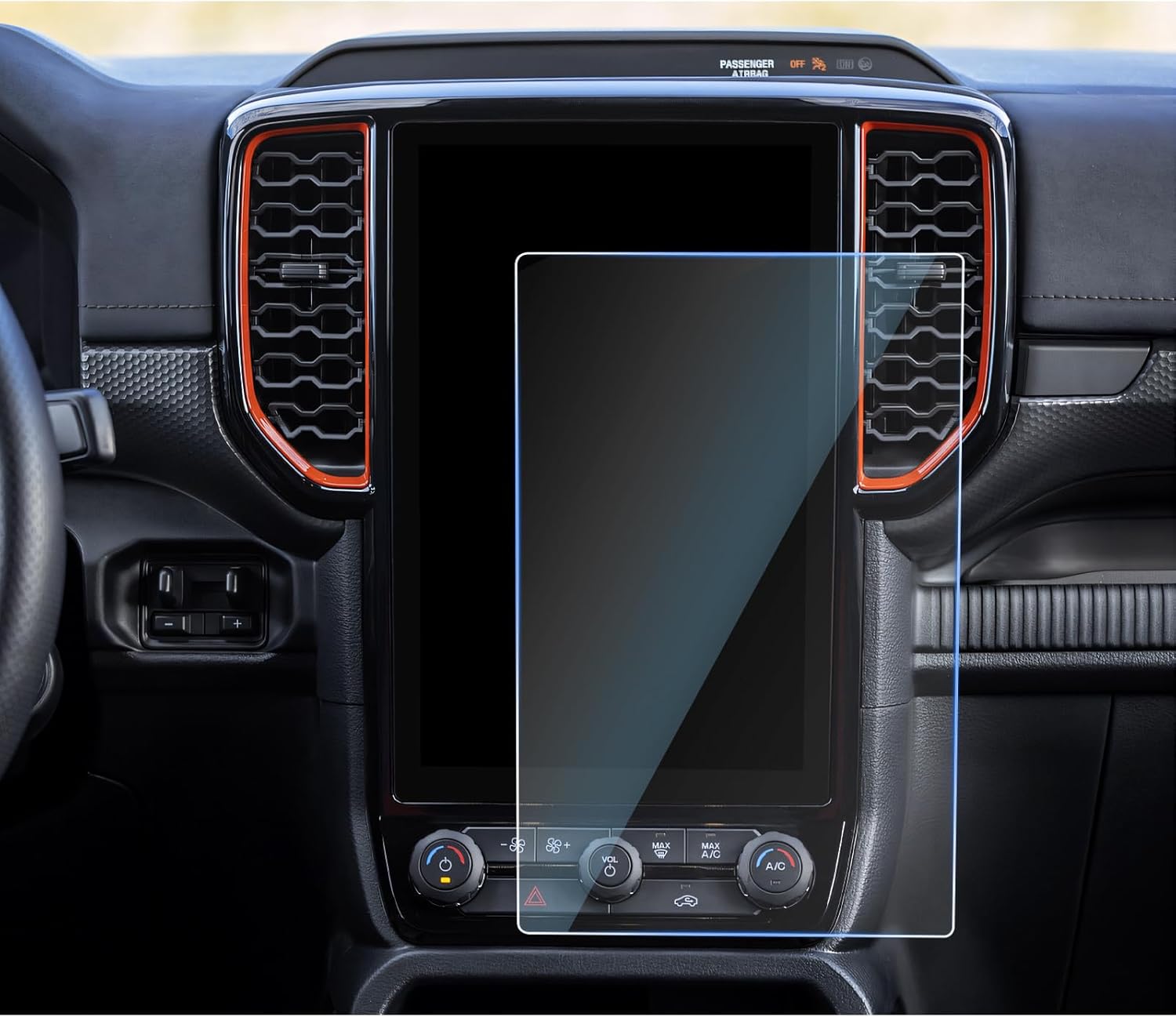Protector de pantalla CDEFG compatible con Ford Ranger 2023 2024 2025, vidrio templado de 12" SYNC 4, GPS 9H antirrayaduras