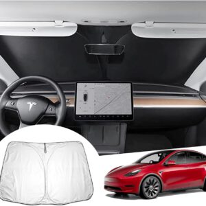 Parasol delantero GAFAT para Tesla Model Y Juniper 2025 2026 / Model 3 Highland 2017-2026, protección solar y UV, refrigeración, accesorios Tesla