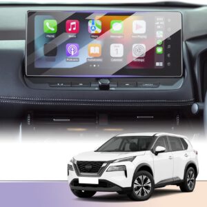 Protector de pantalla LUWU compatible con Nissan Qashqai J12 y X-Trail T33 e-POWER 2022-2025, protector NissanConnect 12,3″ de vidrio templado 9H antirrayaduras