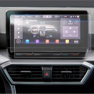 Protector de pantalla LFOTPP para Seat Leon MK4 de 10″, película protectora PET para navegación GPS, pack de 2