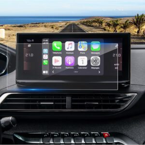 Protector de pantalla de navegación compatible con Peugeot 3008 y 5008 2021-2024, vidrio templado 9H antirrayaduras, 10″