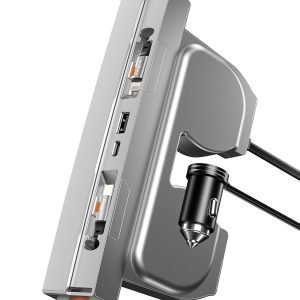 Estación docking Fasgear para Tesla Model 3 Highland 2024 / Model Y 2025, 4 puertos, consola central, accesorios interiores, cable retráctil de carga rápida de 80 cm