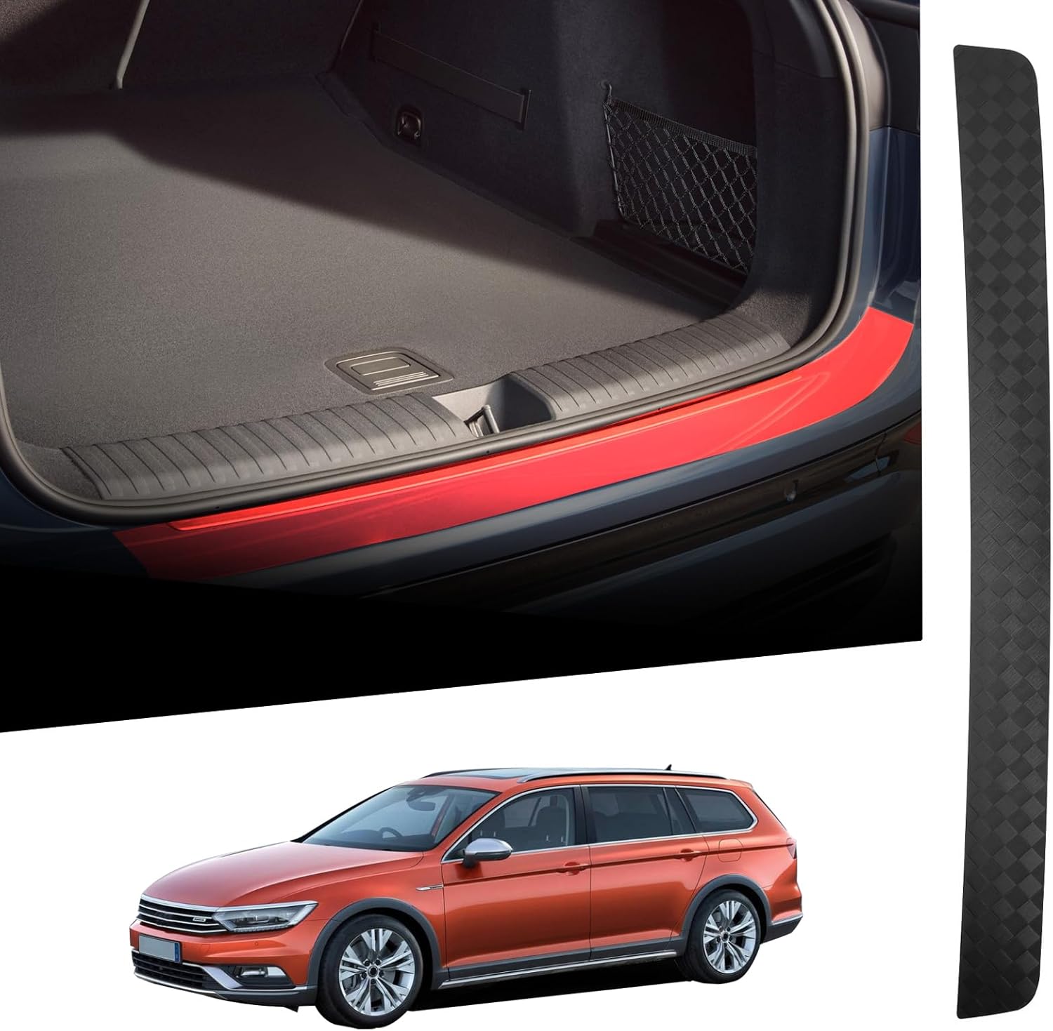 Protector de umbral de maletero para VW Passat Variant B8 3G 2019-2024, set completo con película protectora de pintura a medida, material TPU, antirrayaduras y autoadhesivo