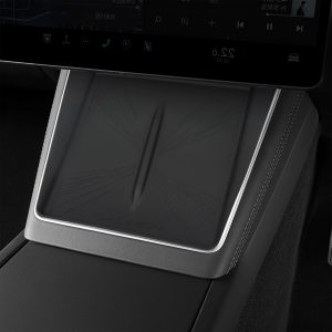 Alfombrilla de silicona frani para consola central diseñada para Tesla Model Y Juniper Refresh 2025 2026, antideslizante, negro