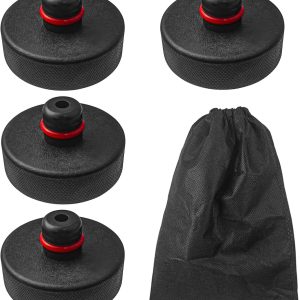 4 almohadillas de goma Jack Pad para Tesla Model 3/S/X/Y, adaptador con bolsa de almacenamiento, negro