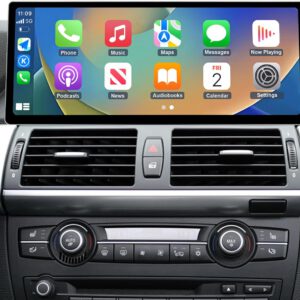 Radio Road Top CarPlay de 12,3″ para BMW X5/X6 E70/E71 con sistema CCC 2007-2009, estéreo con marco estrecho para CarPlay y Android Auto