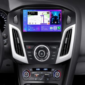 Radio Android 15 para Ford Focus MK3 2011-2014, 4+64GB, pantalla táctil de 9″, Apple CarPlay y Android Auto inalámbricos, GPS, Bluetooth 5.4, WiFi 6.0 y control de volante