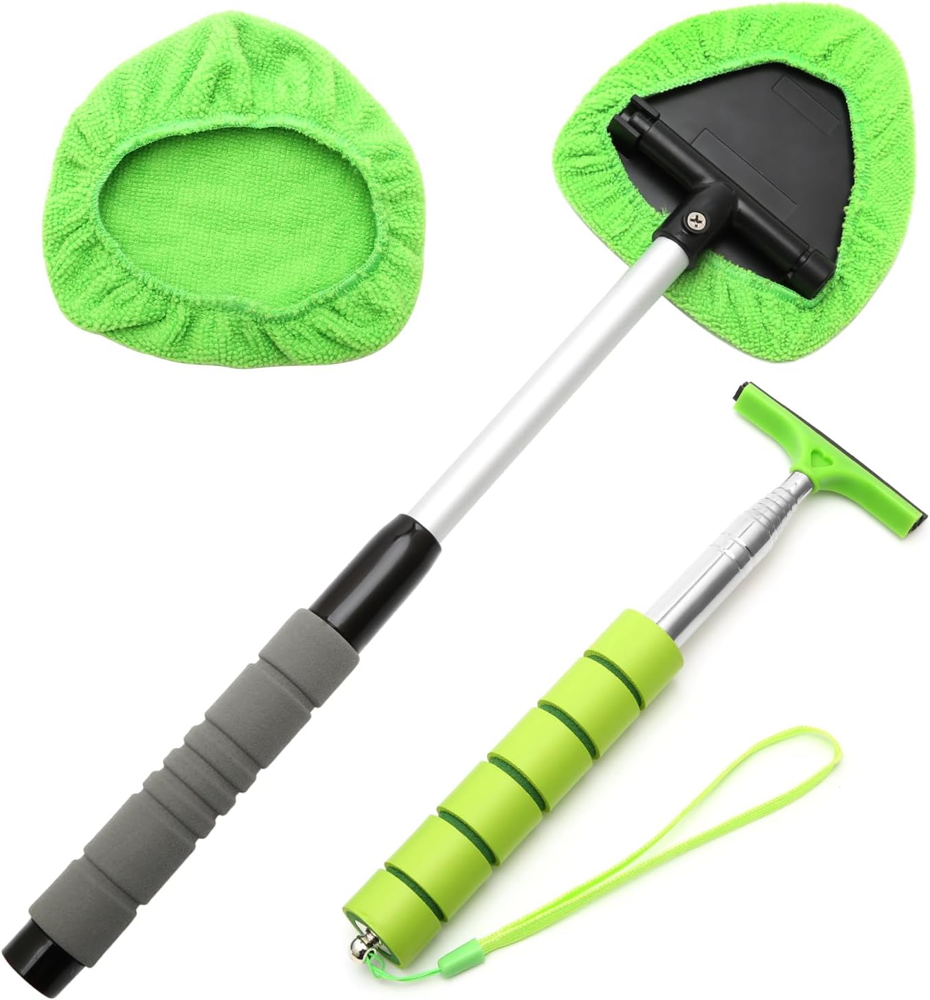 Set retráctil de limpiador de parabrisas y escobilla, limpiador para espejo retrovisor, ventanas interiores de coche, hogar y exterior