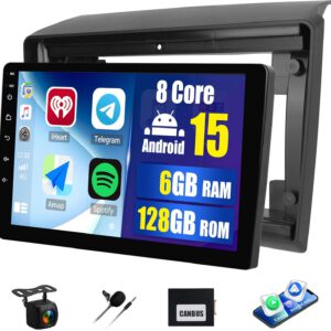 Radio SIXWIN Android 15 6+128G 8 núcleos para Fiat Ducato 2010, Citroen Jumper y Peugeot Boxer, CarPlay, Android Auto, DSP, pantalla de 9″, 1280 x 720, GPS, WiFi, Bluetooth, FM y RDS