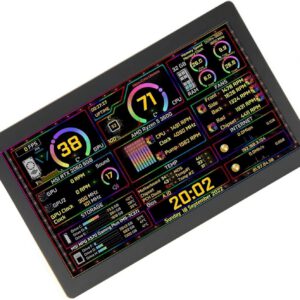 Pantalla secundaria Type-C de 5″ para ordenador, monitor CPU/GPU, LCD de hardware, fondo dinámico ampliable