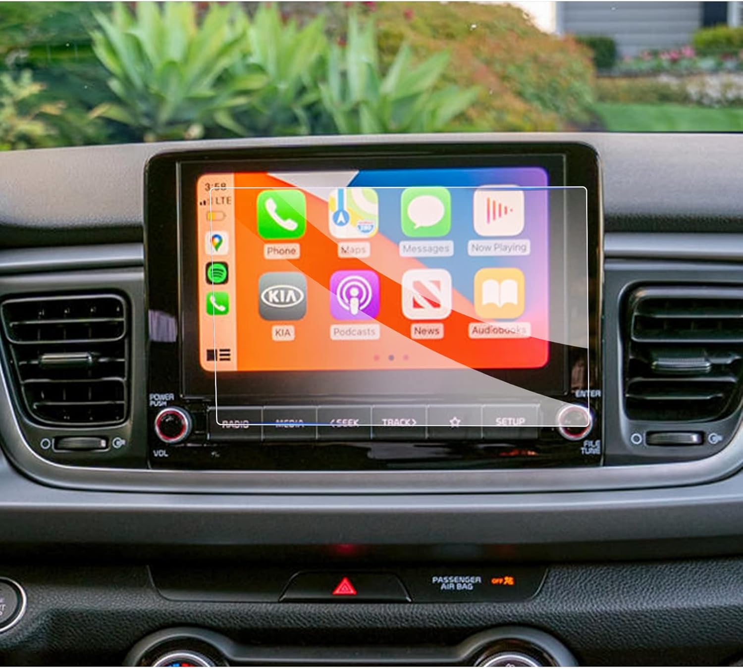 Protector de pantalla GAFAT para Kia Rio 2021 2022 2023, pantalla de navegación 8", nano pantalla compatible con pantalla táctil Kia Rio, resistente a golpes, 6H antirrayaduras