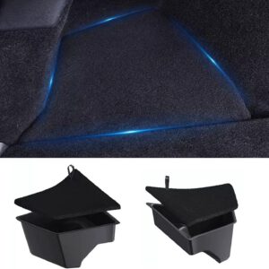 Cajas organizadoras para maletero trasero Tesla Model 3 Highland 2024 2025 2026, con tapas, accesorios laterales de almacenamiento, 2 piezas