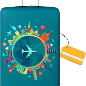 OrgaWise Luggage Cover con Cremallera, Suave de Anti-Polvo, Elástico Cabe 18-32 Pulgadas Funda Maleta