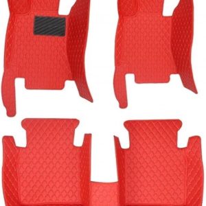para Kia para EV5 2024 Alfombrillas Suelo Coche Alfombras Accesorios para Los Pies del Coche Revestimientos Conjunto Interior(Rojo,LHD)