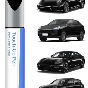 (C9X/2T) Lápiz de pintura Negro Jet Metálico para Porsche – Coincidencia exacta para picaduras y arañazos