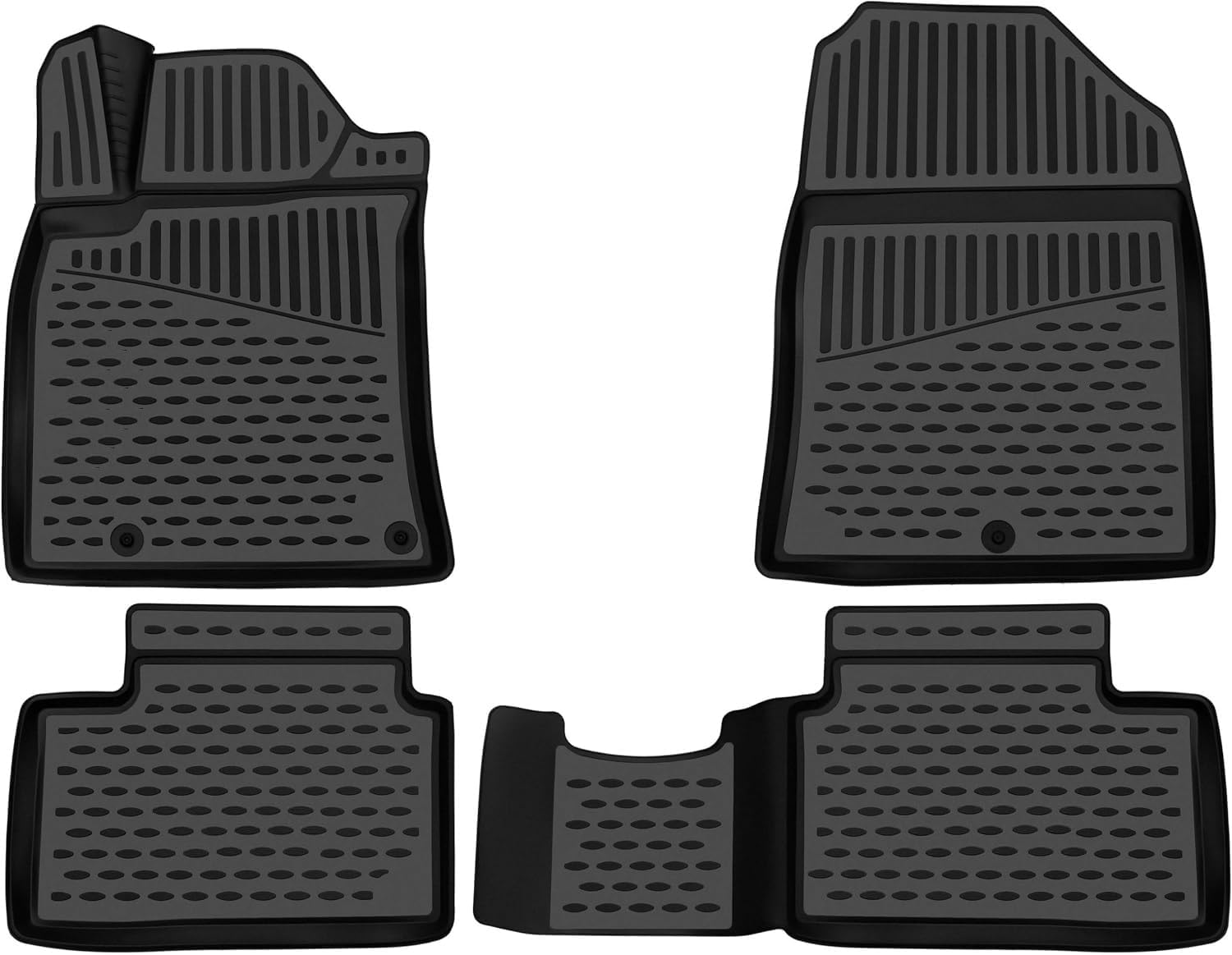 Element Alfombrillas 3D para Hyundai Ioniq Híbrido 2017- | Liftback | (Sin Eléctrico) | Alfombrillas Coche | 4 Piezas