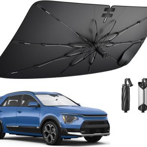BIBIBO Compatible con Kia Niro SG2 EV Hybrid 2023 2024 2025 Parasol Cubiertas Parasol Parabrisas Delantero Parabrisas Coche Parasol Niro Accesorios