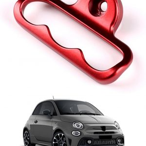 KUNGKIC Para Fiat 500 500e Abarth 595 695 Mango de maletero Aleación de zinc Personalizado Interior para vehículos (Rojo)
