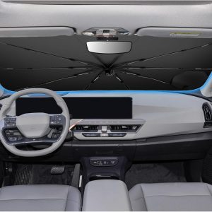 SHAOHAO Compatible con KIA EV5 2025 2026 Sombrilla para Coche Parasol para Coche Parasol Fácil Almacenamiento Cuerda Cuerda Protección UV Protección Solar Accesorios