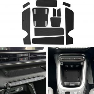 CDEFG Compatible con Jeep Avenger 2023 2024 2025 Avenger EV Hybrid, Alfombrillas de Goma Antideslizantes Reposabrazos Consola Central Portavasos Avenger 2025 Accesorios (Negro)