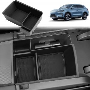 GAFAT Compatible con BYD Seal U DM-i 2026 2025 2024 Consola Central Caja de Almacenamiento, Seal U DMi EV Reposabrazos Organizador con Alfombrilla Goma, 2025 Seal U DM-i Accesorios [con Martillos]