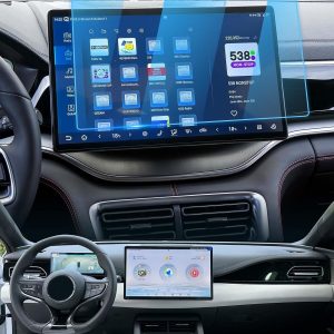 YEE PIN Protector de pantalla de 12,8 pulgadas para BYD Seal U EV DM-i | Dolphin | Atto 2 EV DM-i | Seal 6 DM-i Touring | Atto 3 Navigation, vidrio templado 9H resistente a los arañazos y antihuellas
