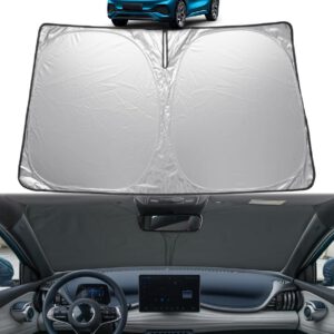 GAFAT Compatible con BYD Atto 3 EVO 2026 2025 2024 2023 Protección solar Parabrisas Interior, Yuan Plus Parasol Parasol Atto 3 Accesorios, UPF 50+ Protección UV, Refrigeración
