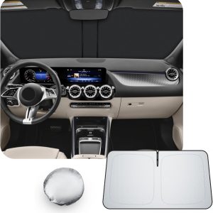 [Upgrade] CDEFG Compatible con Mercedes Benz GLA H247 2020-2026 / EQA 2022-2026 Protección Solar Cubiertas Parasol Parabrisas Delantero Parasol Parabrisas Coche Parasol Accesorios