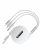 Cable de carga retráctil CAFELE 3 en 1, 20-120 cm, 5 V/3 A, carga rápida segura, USB a Type-C/MicroUSB/Phone para iPhone 14/13/12, Galaxy y Huawei, blanco