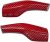 Cubierta para pomo de cambio, protección para luces, limpiaparabrisas y palancas, diseñada para Tesla Model 3/Y, protector decorativo textura fibra de carbono, rojo brillante