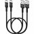 Cable USB C corto 50 cm, pack de 2, carga rápida USB 2.0 trenzado, sincronización de datos 3 A, compatible con Samsung Galaxy S22/S22+/S21/S20/S10 Plus/S9 Ultra 5G y LG V50