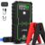 Arrancador de batería de coche 6000 A 27000 mAh con brújula, martillo de seguridad, carga inalámbrica, linterna LED, arrancador portátil UTRAI 12 V para gasolina y diésel 10 L