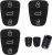 3 fundas de goma para llave de coche de 3 botones, compatibles con Hyundai i10, i20, i30, ix35, Elantra y Kia Ceed, Soul, Sportage, Picanto, Venga, cubierta protectora negra de repuesto