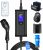 Cargador EV portátil Tipo 2 7 kW, monofásico, 6-32 A con corriente ajustable, cable de 7 m, enchufe CEE, protección IP65, compatible con todos los PHEV/EV