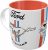 Taza de café retro Nostalgic-Art Ford Mustang, logotipo Horse, idea de regalo para fans de coches, cerámica diseño vintage, 330 ml