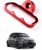 KUNGKIC Para Fiat 500 500e Abarth 595 695 Mango de maletero Aleación de zinc Personalizado Interior para vehículos (Rojo)