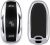 Funda kwmobile compatible con mando Tesla Model S/Model Y/Model 3, funda para llave de coche con botones TPU, plata brillante