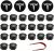 Kit RUIZHI de tapas para tuercas de rueda y cubierta central de llanta compatible con Tesla Model S X 3, negro