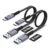 Cable de datos USB-C de 20 pulgadas, 10 Gbps, pack de 2, USB 3.1 Gen 2 Type-C, carga rápida 3 A y transferencia de datos, compatible con Samsung Galaxy S21, S10, S9, Note 20 y power bank