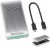 Caja NVMe QWIIZLAB 80 Gbps sin ventilador, carcasa de aluminio, compatible con Thunderbolt 5/4/3 y USB 4/USB 3.2/3.1/3.0, admite SSD PCIe M.2 hasta 8 TB