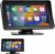 Estéreo de coche con pantalla táctil de 7″, radio portátil con CarPlay inalámbrico y Android Auto, pantalla HD IPS, control por voz, GPS, Bluetooth y navegación