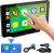 Pantalla de coche de 7″, CarPlay portátil con Apple CarPlay y Android Auto, inalámbrica, GPS, control por voz, Mirror Link, Bluetooth y FM, para todos los vehículos
