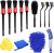 Cepillos de limpieza URAQT para coche, kit de lavado de 15 piezas, cepillo de detalle, limpieza de ruedas, paño de limpieza, para interior, exterior y llantas
