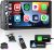 Radio SIXWIN 2 DIN compatible con CarPlay y Android Auto, pantalla táctil HD de 7″, controles de volante, Bluetooth, FM, USB, AUX, TF, Mirror Link y cámara