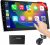 Radio de coche 2 DIN de 9″ con CarPlay inalámbrico y Android Auto, pantalla táctil HD, cámara trasera, función espejo, AUX, FM y reproductor de música, RAM 2 GB + ROM 64 GB