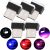Luces LED ambientales CTRICALVER para coche, set de 5 luces USB para decoración interior, 5 colores rojo/azul/rosa/blanco/azul hielo