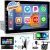 Radio 1 DIN con CarPlay y Android Auto, pantalla IPS desmontable de 10,1″, Mirror Link, radio FM, control de volante, cámara trasera y micrófono