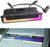 Hub USB para Tesla Model Y Juniper 2025-2026 y Model 3 Highland 2024-2025, carga rápida USB-C de 120W con cables retráctiles, adaptador de consola central de 2 puertos con iluminación ambiental RGB
