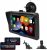 Pantalla táctil Podofo con CarPlay y Android Auto inalámbricos, 7″ 7V-32V portátil, Bluetooth, asistencia por voz, transmisor FM, Mirror Link, AUX y AirPlay